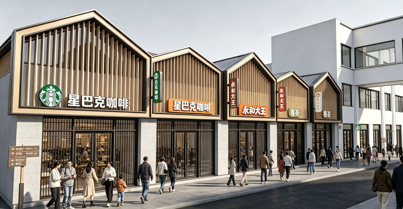 吉瑞祥城市广场街区店铺效果图